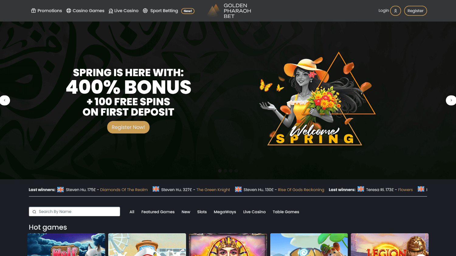 GoldenPharaoh Casino Desktop screenshot